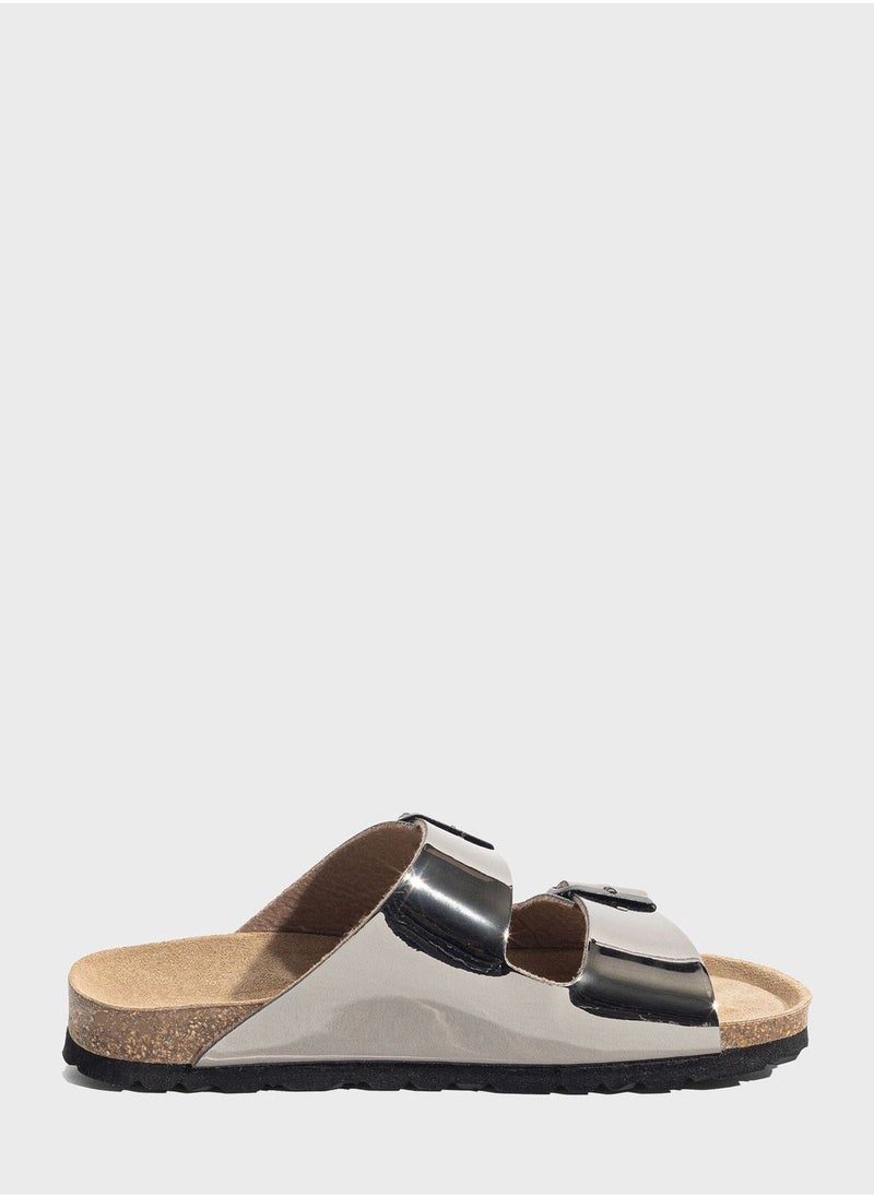 BAYTON Tracy Double Strap Flat Sandals  - Image 1
