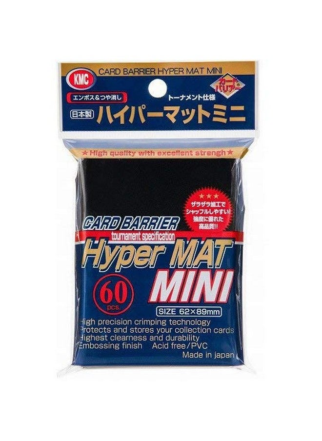 KMC KMC [Black] Card Barrier Hyper Mat Mini Sleeves 60pcs × 5 Sets (5 Packs/Total 300 Sheets) from Japan  - Image 2