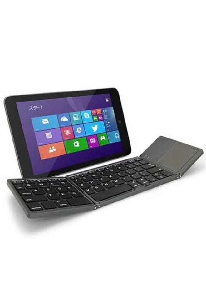 Unleash Your Productivity On the Go: Foldable Bluetooth Keyboard, Mini Portable Rechargeable Travel Keyboard with Touchpad, Compatible with Windows, Android, and iOS Devices - Image 3