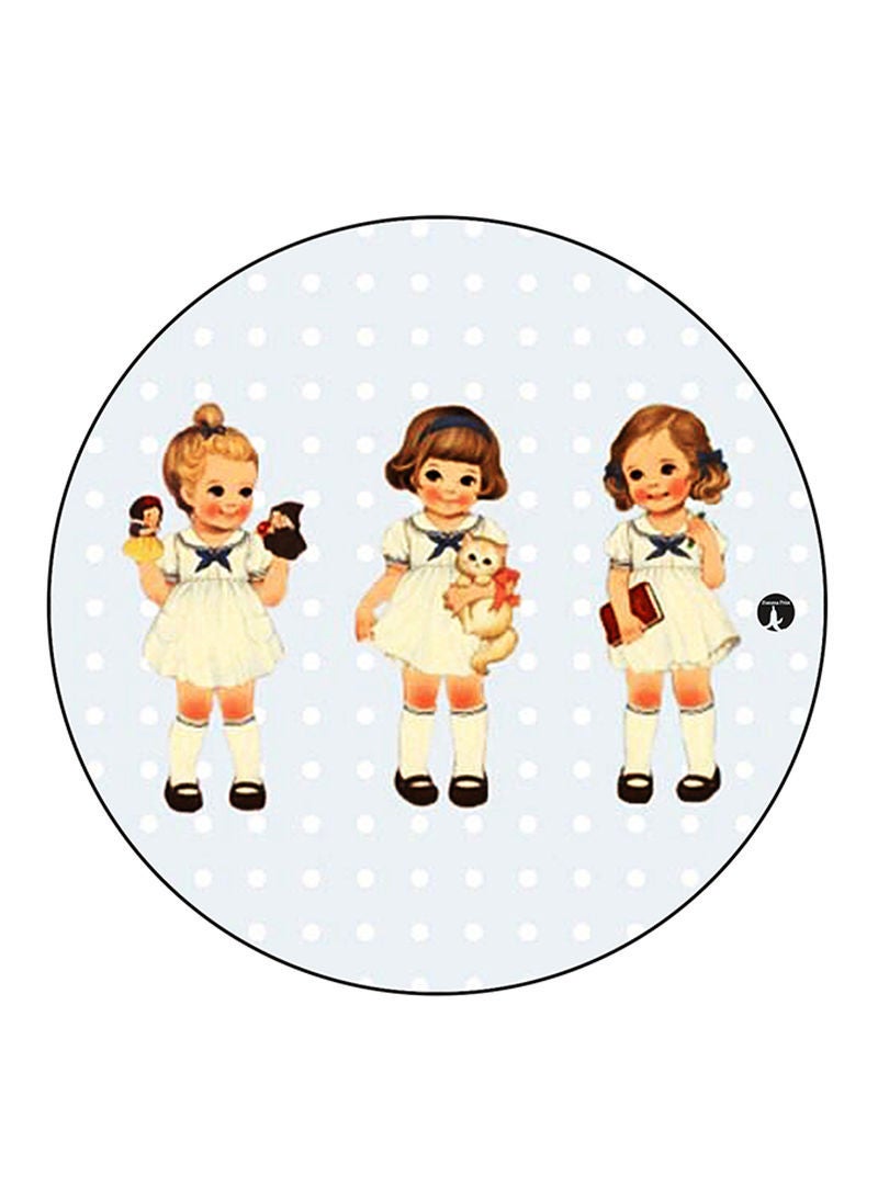 RKN Vintage Art Printed Fridge Magnet  Multicolour - Image 1