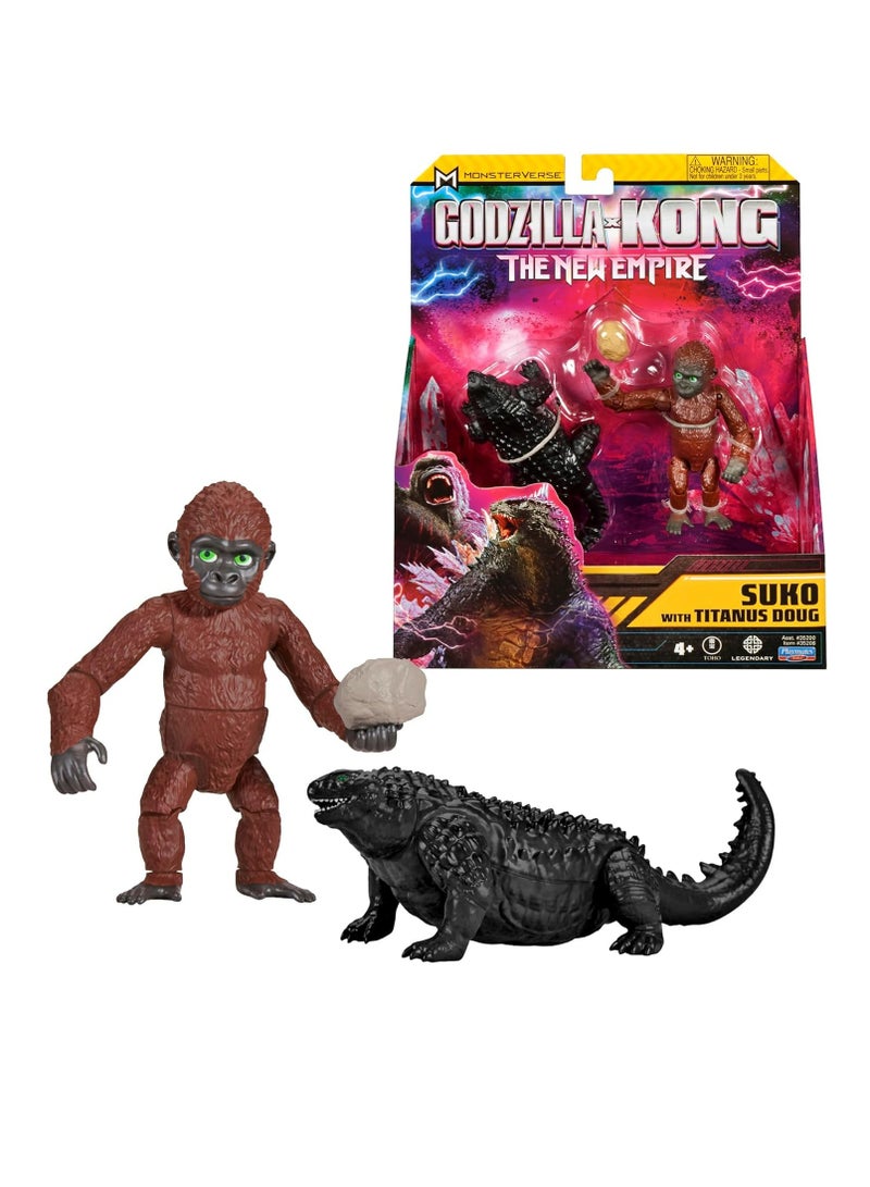 جودزيلا مجموعة شخصيات غودزيلا ضد كينغ كونغ المكونة من 6 قطع - Image 4