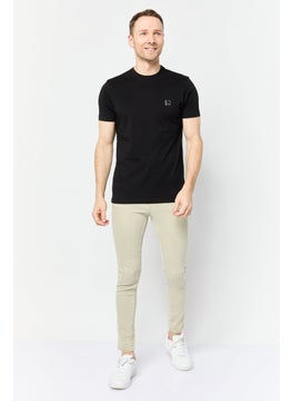 833 POLICE Men Crew Neck Short Sleeve Brand Logo T-Shirt, Black  - Image 4