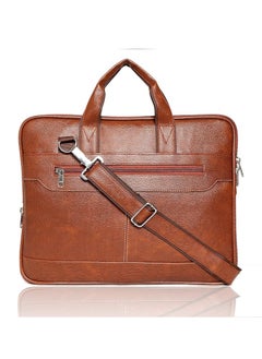 Bagneeds Men's Tan Synthetic Leather Briefcase Best Laptop Messenger Bag Satchel for Men  - Image 1