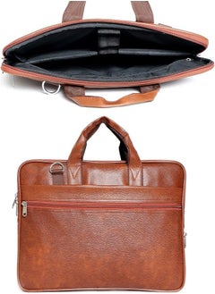 Bagneeds Men's Tan Synthetic Leather Briefcase Best Laptop Messenger Bag Satchel for Men  - Image 3