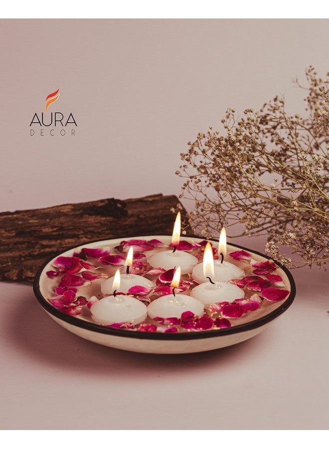 Aura Decor Pack of 20 Nuggets Floating Candles (White Colour) (5cm x 3cm x 3cm) (Burning Time 5 Hours) - Image 4