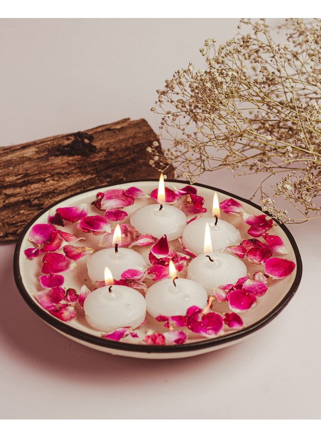 Aura Decor Pack of 20 Nuggets Floating Candles (White Colour) (5cm x 3cm x 3cm) (Burning Time 5 Hours) - Image 1