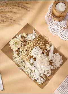 Excefore 2 Pack White Dried Flowers for Resin Jewelry Molds, Real Pressed Dry Flower Leaves with Tweezers, for DIY Crafts Nail Art Candle Soap Making Phone Case Jewelry Pendant Floral Decors  - Image 3