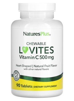 NaturesPlus Chewable Lovites Vitamin C Natural Fruit 500 mg 90 Tablets 