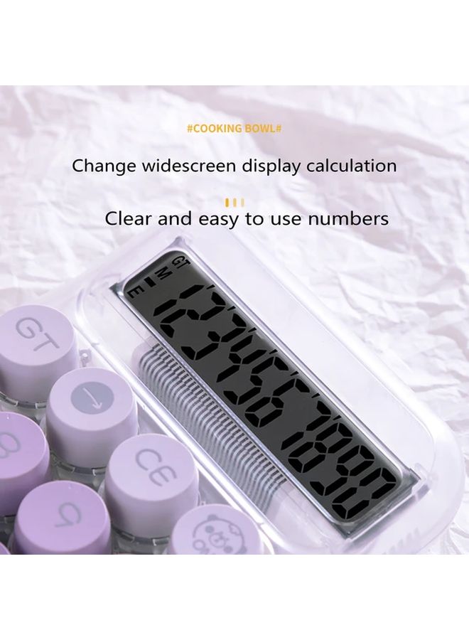 Purple Desktop Calculator Small Cute Design Portable for Office School Supplies Teacher Gift - Image 3