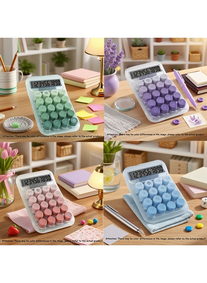 Purple Desktop Calculator Small Cute Design Portable for Office School Supplies Teacher Gift - Image 1