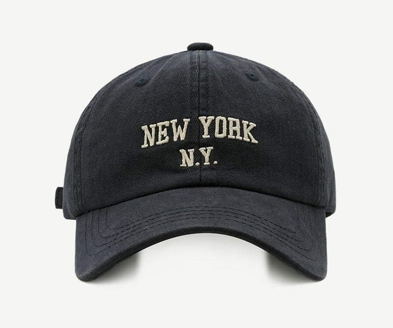 Jusavie Top Baseball Caps for Women-Men Outdoor Baseball Hats New York Golf Sports Hat Curved-Brim UV Protection Black - Image 3