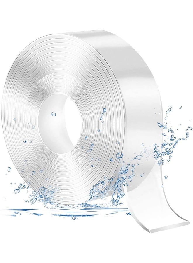 GOGO Fs Double Sided Tape Heavy Duty, Nano Gel Washable Traceless Removable Mounting Tape, Clear Adhesive Sticky Tape Reusable Washable Waterproof Tape 50Mm X 6M - Image 4