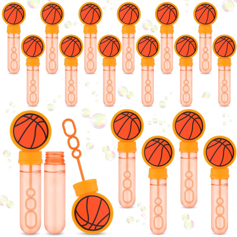 PullCrease 16 Pcs Big Basketball Bubble Wands Party Favors Gifts Birthday Bubble Wand Bulk Basketball Theme Decorations Birthday Party Supplies for Sport Lover Gifts Goodie Bag Stuffs - Image 3