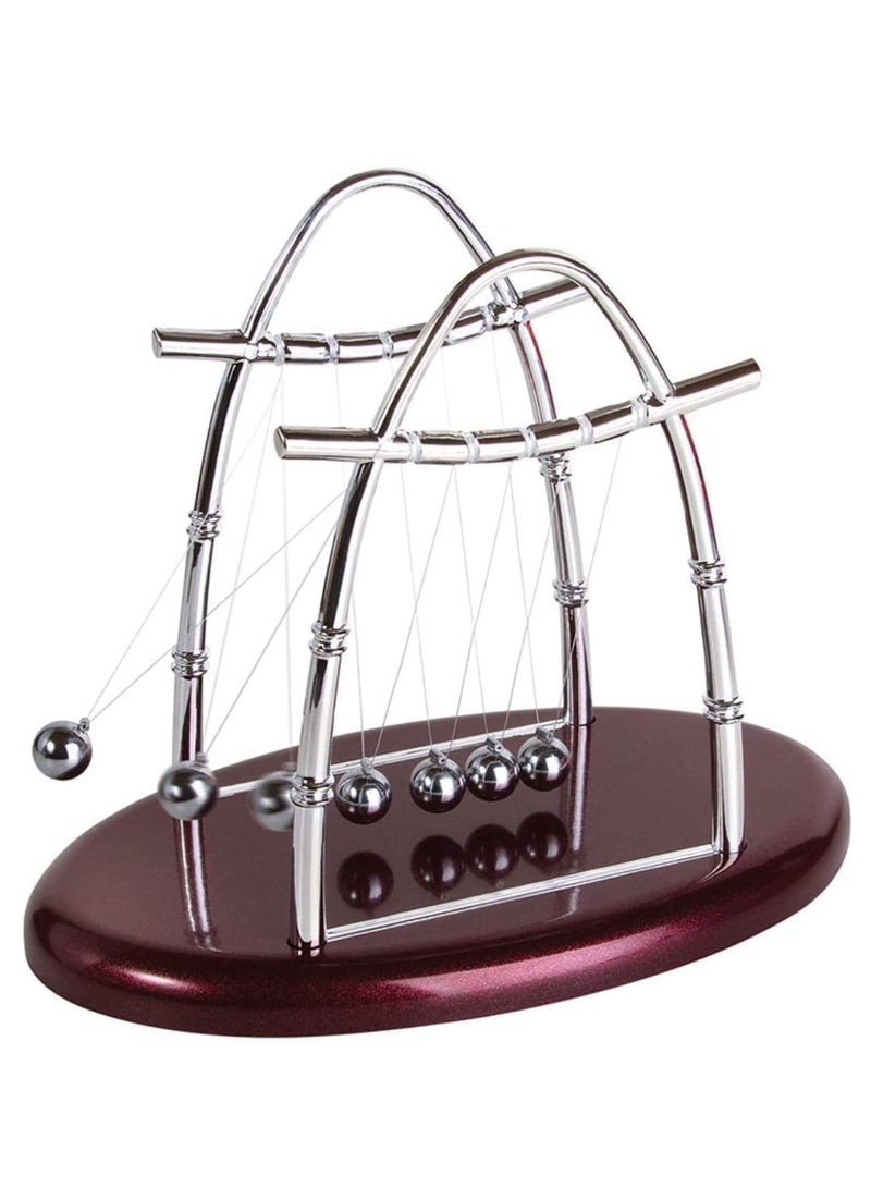 Rubik Newton Balance Balls, Educational Science Cradle Pendulum Ornament Toy for Birthday Gift Home Office Desktop Decoration (Size, 18x15cm) - Image 1