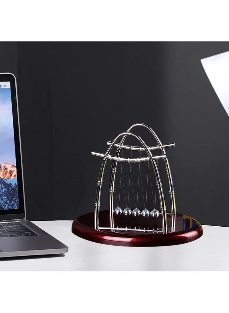 Rubik Newton Balance Balls, Educational Science Cradle Pendulum Ornament Toy for Birthday Gift Home Office Desktop Decoration (Size, 18x15cm) - Image 4