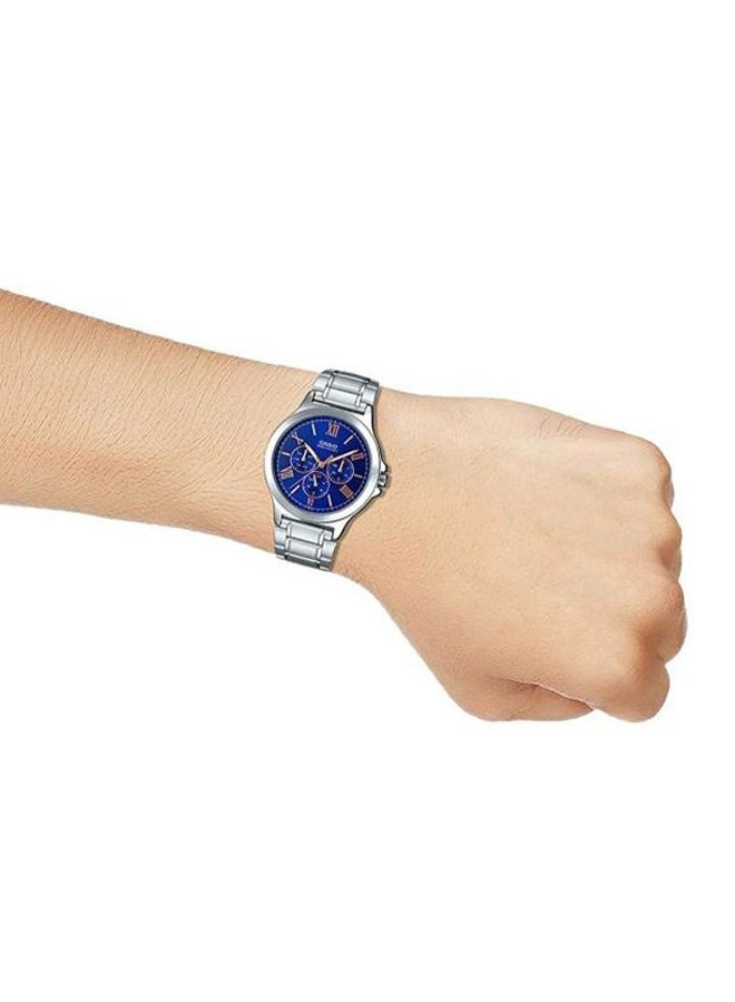 كاسيو ساعة كاسيو انتايسر MTP-V300D-2AVUDF للرجال، أنالوج مقاومة للماء، 42 ملم، فضي - Image 3