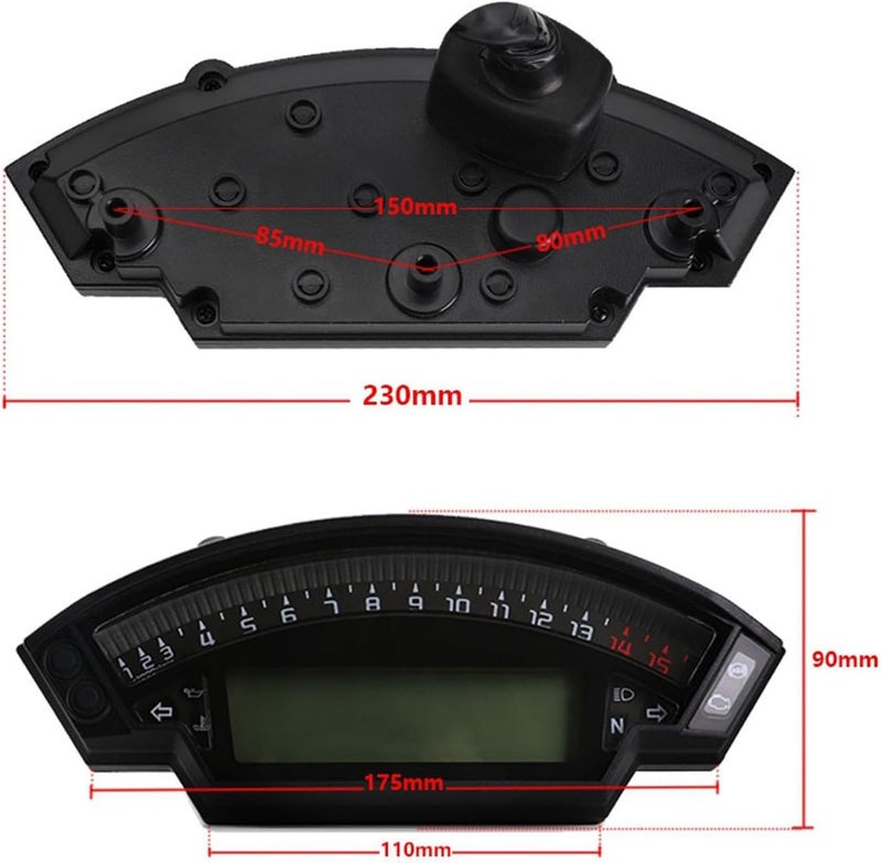 QASULER Universal LCD Digital Speedometer - Image 2