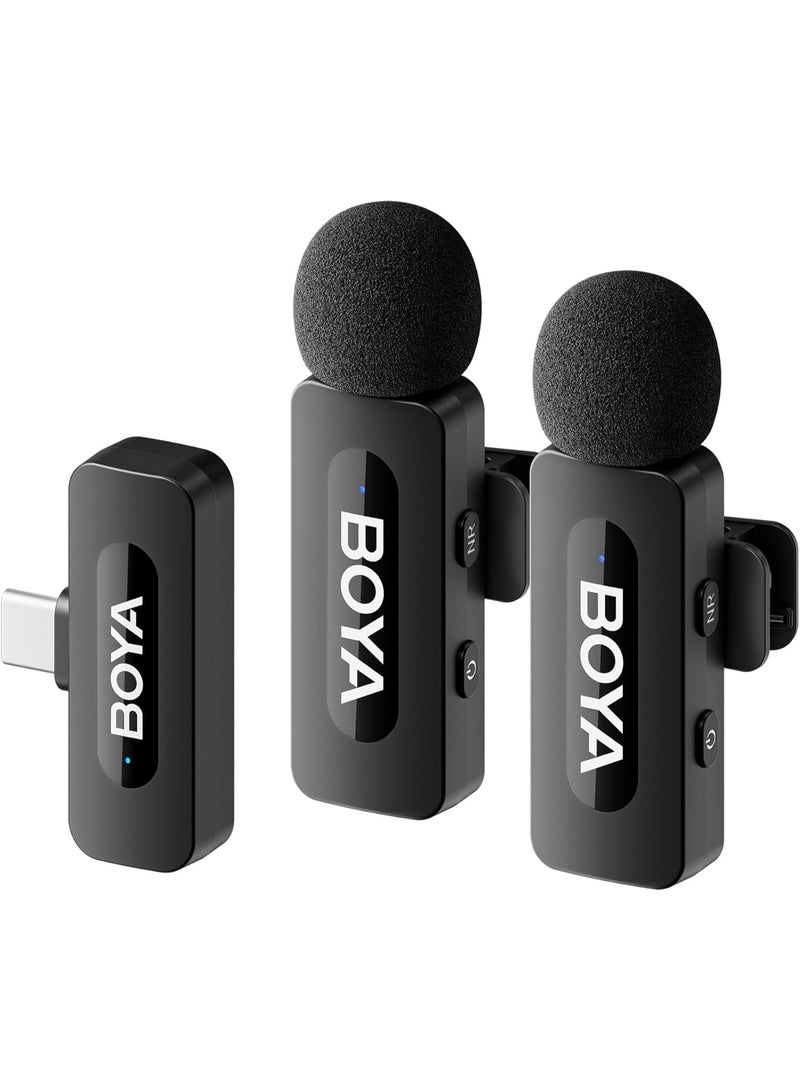 BOYA BY-V20 Ultracompact Wireless Microphone System for USB-C Devices (2.4 GHz) - Black - Image 1