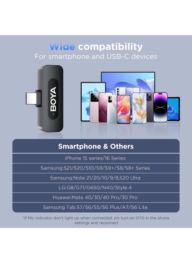 BOYA BY-V20 Ultracompact Wireless Microphone System for USB-C Devices (2.4 GHz) - Black - Image 5