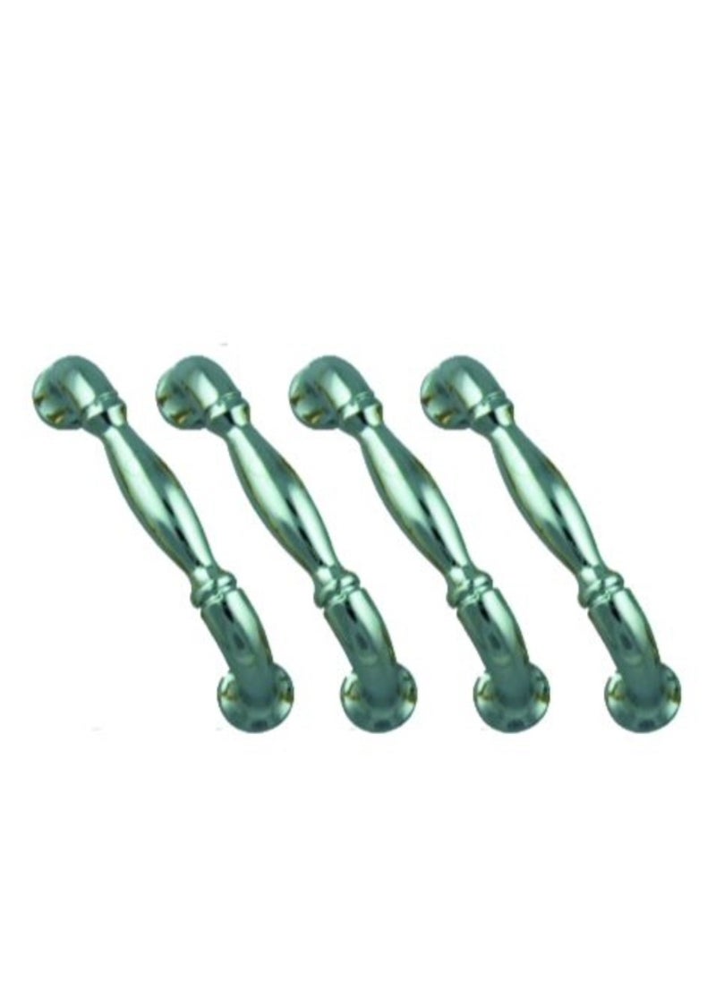 ROBUSTLINE Robustline Highly Quality Zinc Drawer Cupboard Cabinet Handle (Pack of 4) - Chrome Plated - 4" - 737 
