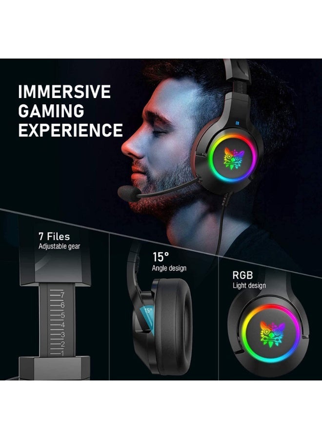 ONIKUMA K9 3.5mm Wired Gaming Headset Removable Cat Ears Headphones Noise - Image 3