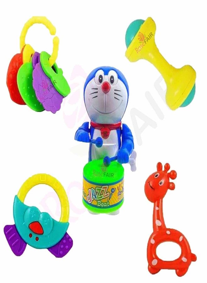 PRIMEFAIR Toddler Plastic Baby Rattle For New Born Babies, Baby Rattle Toys For For Kids, Boys, Girls, Children's Drummer, Hand Clapping Toys (Rattle-Dore-02),Multicolor - Image 1