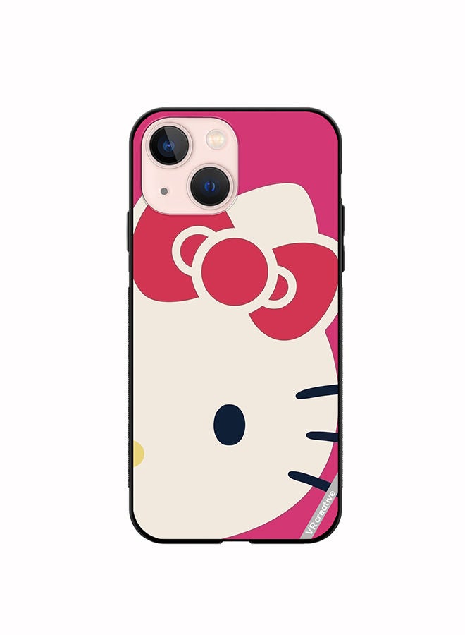 VR CREATIVE Protective Case Cover For Apple iPhone 13 Kitty Design Multicolour - Image 1