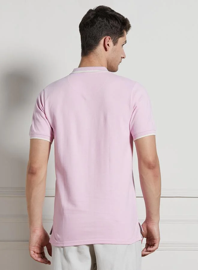 Dennis Lingo Regular Fit Contrast Tipping Polo