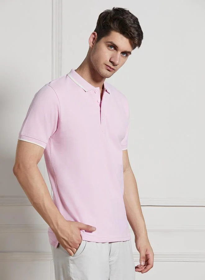 Dennis Lingo Regular Fit Contrast Tipping Polo