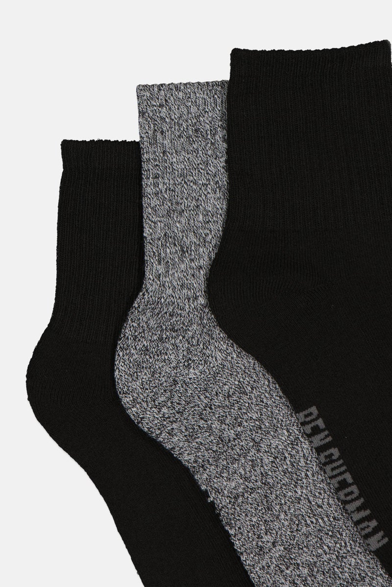 Ben Sherman Men 8 Pairs Brand Logo Quarter Socks, Multicolor  - Image 2