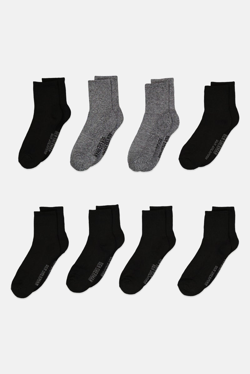 Ben Sherman Men 8 Pairs Brand Logo Quarter Socks, Multicolor  - Image 3