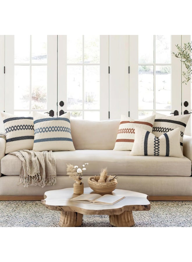 هومستر رمي الوسائد حالة 2 قطع ديكور مربع غطاء الوسائد بوهو رمي الوسائد يغطي غطاء الوسادة للمنزل أريكة غرفة نوم أريكة كرسي ديكور جيج 45 * 45 سم - Image 4