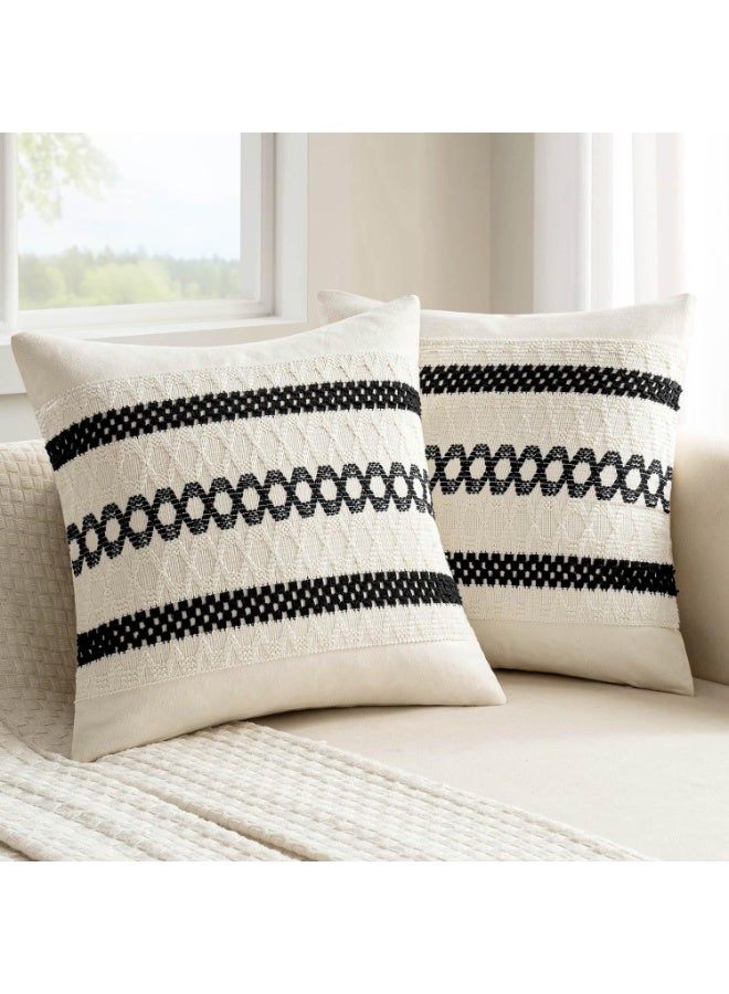 هومستر رمي الوسائد حالة 2 قطع ديكور مربع غطاء الوسائد بوهو رمي الوسائد يغطي غطاء الوسادة للمنزل أريكة غرفة نوم أريكة كرسي ديكور جيج 45 * 45 سم - Image 1