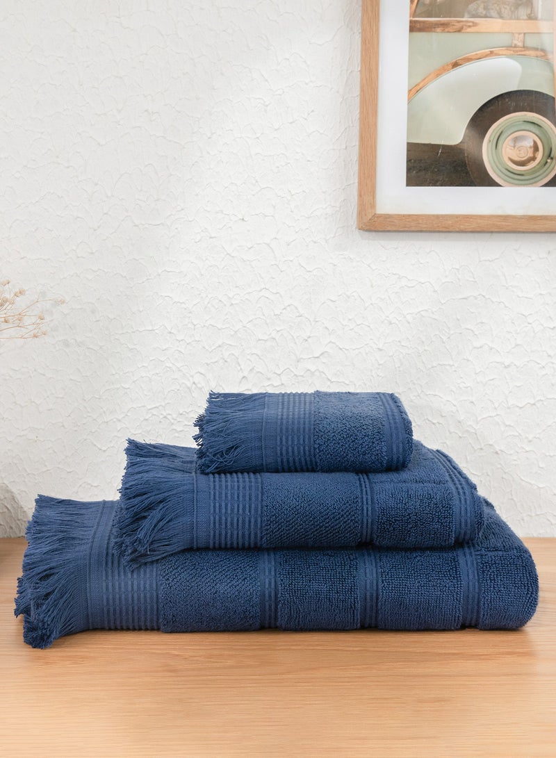 ZYMTA Luxury 100% Turkish Cotton Towel Collection | Ultra-Soft 600 GSM 3-Piece Set for Bathroom, Gym & Spa  - Image 2