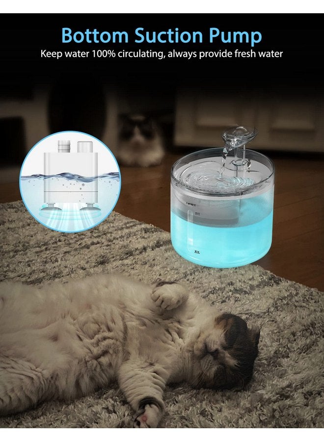 NPET Cat Water Fountain Replacement Pump with Light Compatible with WF100 Cat Fountain - Image 3