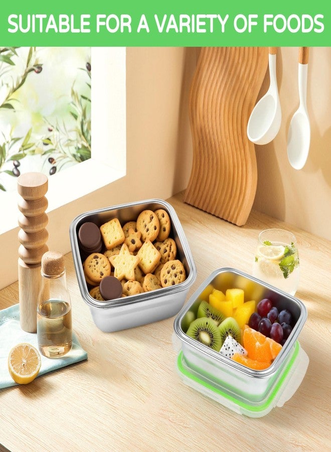 Pinsit 2 Pack Stainless Steel Sandwich Containers, 24oz Stainless Steel Snack Containers, Food Grade Sandwich Containers with Leak Proof and Airtight Lids, BPA-Free, Dishwasher and Freezer Safe - Image 3