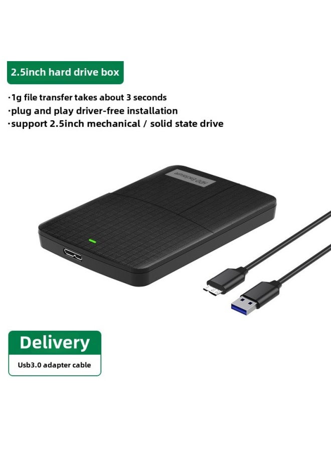 Generic - External Solid 7/9.5MM Inch Double Plate Cloth Pattern 2.5 Inch Mobile Hard Disk Box-Color:2.5inch Fabric Hard Drive Box (applicable To 7/9.5mm Hard Drives) - Image 1