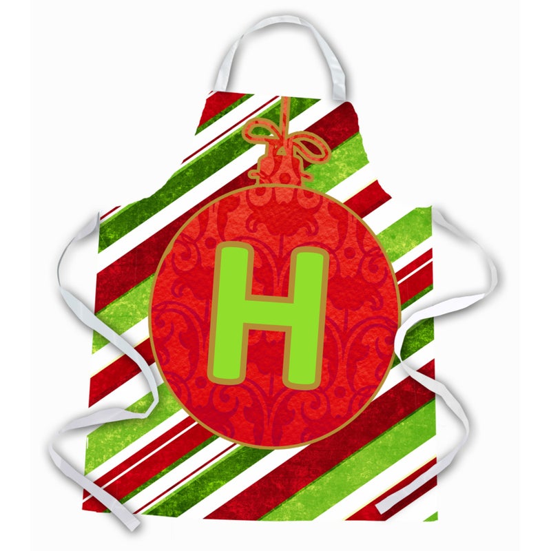 Caroline's Treasures ""Caroline's Treasures CJ1039-HAPRON Christmas Ornament Holiday Initial Letter H Apron  Large  Multicolor""