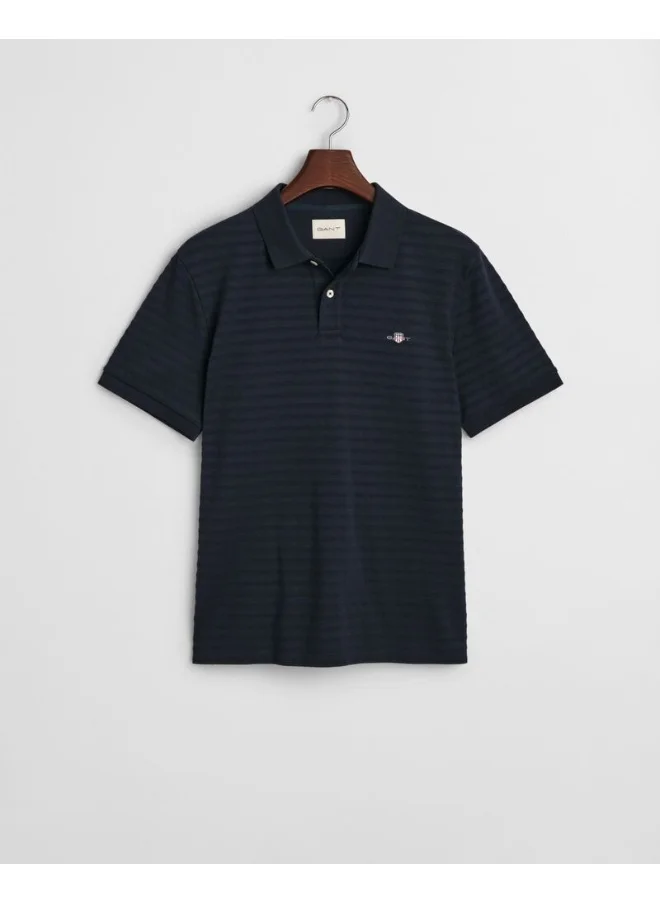 غانت Textured Striped Polo Shirt
