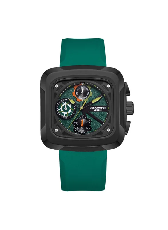 Lee Cooper Lee Cooper LC08012.075 Men's Multi Function Display Watch & Silicone Strap Green