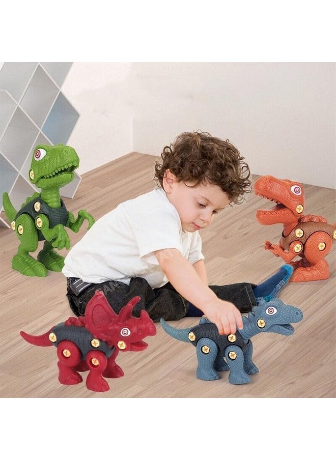 Sky Tech Sky Tech® Dinosaur Toy with Screwdriver Set of 4pcs DIY Kids STEM Toys Take Apart Dinosaur Toys Building Learning Educational Toys for Kids Boys and Girls (Dinosaur-4pcs)  - Image 2