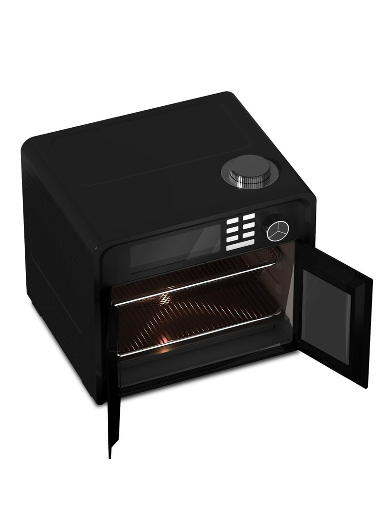 Clikon 28L Air fryer with Oven For Air Fry, Bake, Reheat With 18 in 1 Present Cooking Function,Overheating Protection,Digital LED Display With Glass French Doors, 28 L 1700 W CK373 Black - Image 3