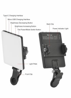 Y&D LED High Power Rechargeable Clip Fill Video Light, Conference Kit 3 Modes, for Phone, iPad, Laptop  - Image 2