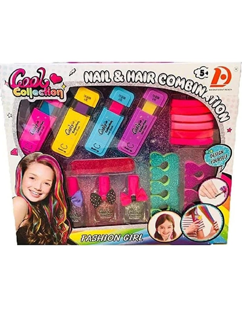 FASHION GIRL COOL COLLECTION NAIL & HAIR COMBINATION - Image 1