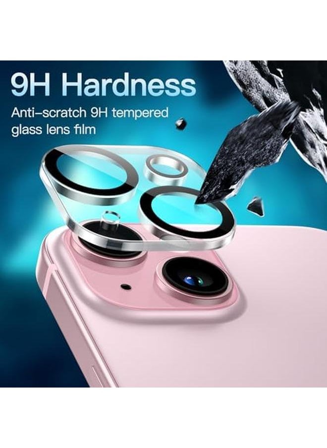 Jetech Camera Lens Protector For Iphone 15 6.1 Inch And Iphone 15 Plus 6.7 Inch 9H Tempered Glass Anti Scratch Case Friendly Does Not Affect Night Shots Hd Clear 3 Pack  - Image 3