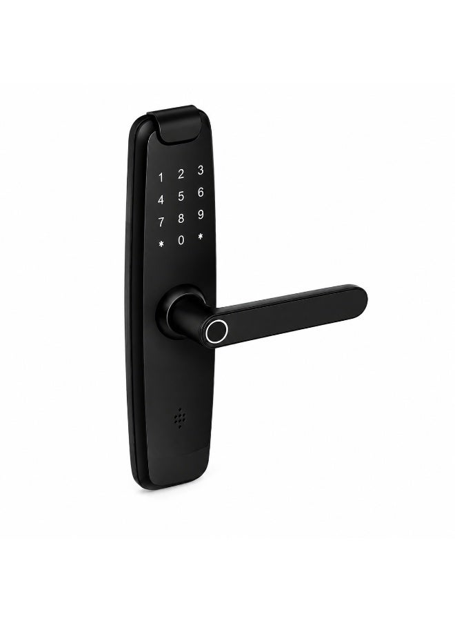Hans Smart Room Door Lock - Advanced Fingerprint, Card, Password & Mechanical Key Access Control System - Optional APP & Remote Support - Modern Security Handle Lock - HR-02 - Image 2