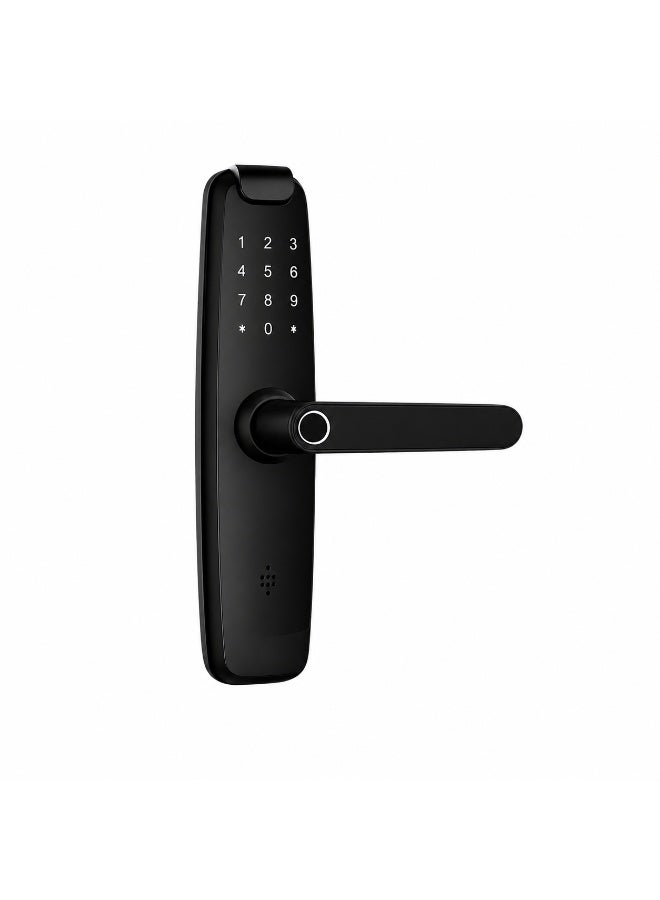 Hans Smart Room Door Lock - Advanced Fingerprint, Card, Password & Mechanical Key Access Control System - Optional APP & Remote Support - Modern Security Handle Lock - HR-02 - Image 1