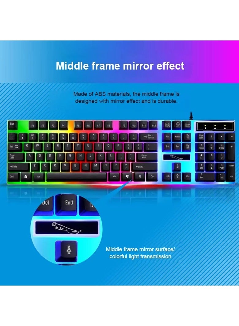 Led Gaming Keyboard With Mouse Set Black - Image 4