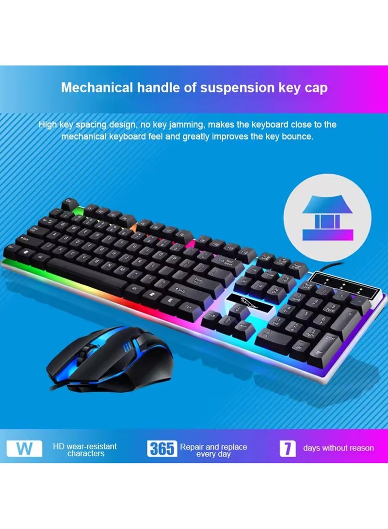 Led Gaming Keyboard With Mouse Set Black - Image 3