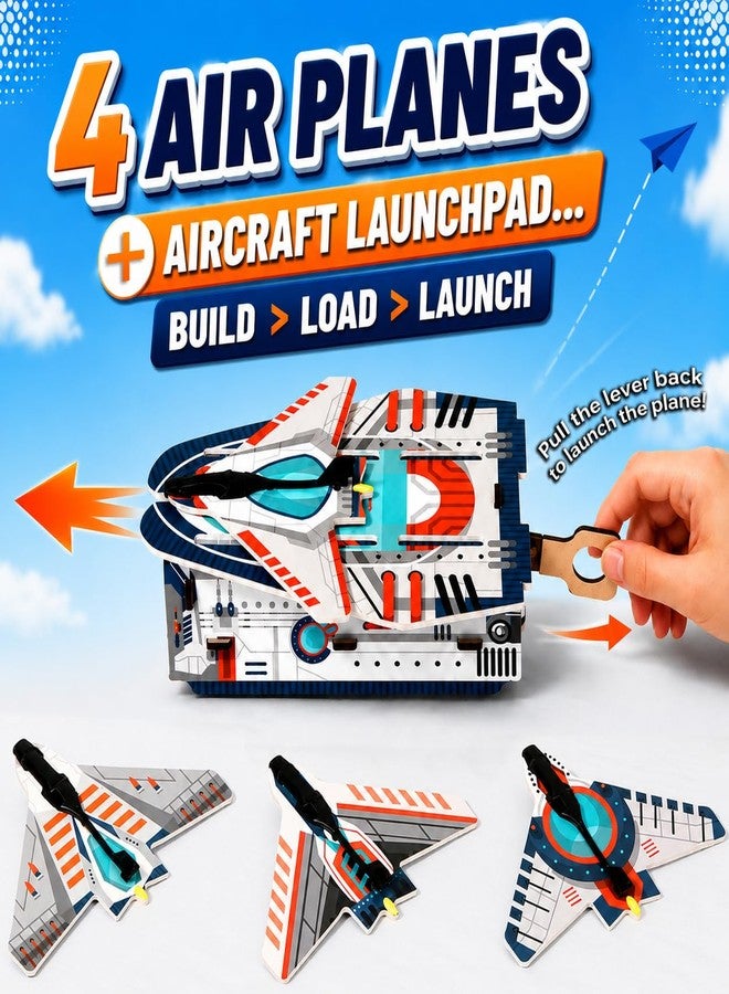 كيت 4 كيوريس مجموعة Kit4Curious® لإطلاق الطائرات 4 في 1، لعبة تركيب ذاتي للأطفال من 6 إلى 14 عامًا | اصنع وأطلق 4 طائرات | مجموعة مقلاع لإطلاق الطائرات | هدية عيد ميلاد للأولاد والبنات | لعبة تعليمية STEM للأطفال من 6 إلى 14 عامًا - Image 2